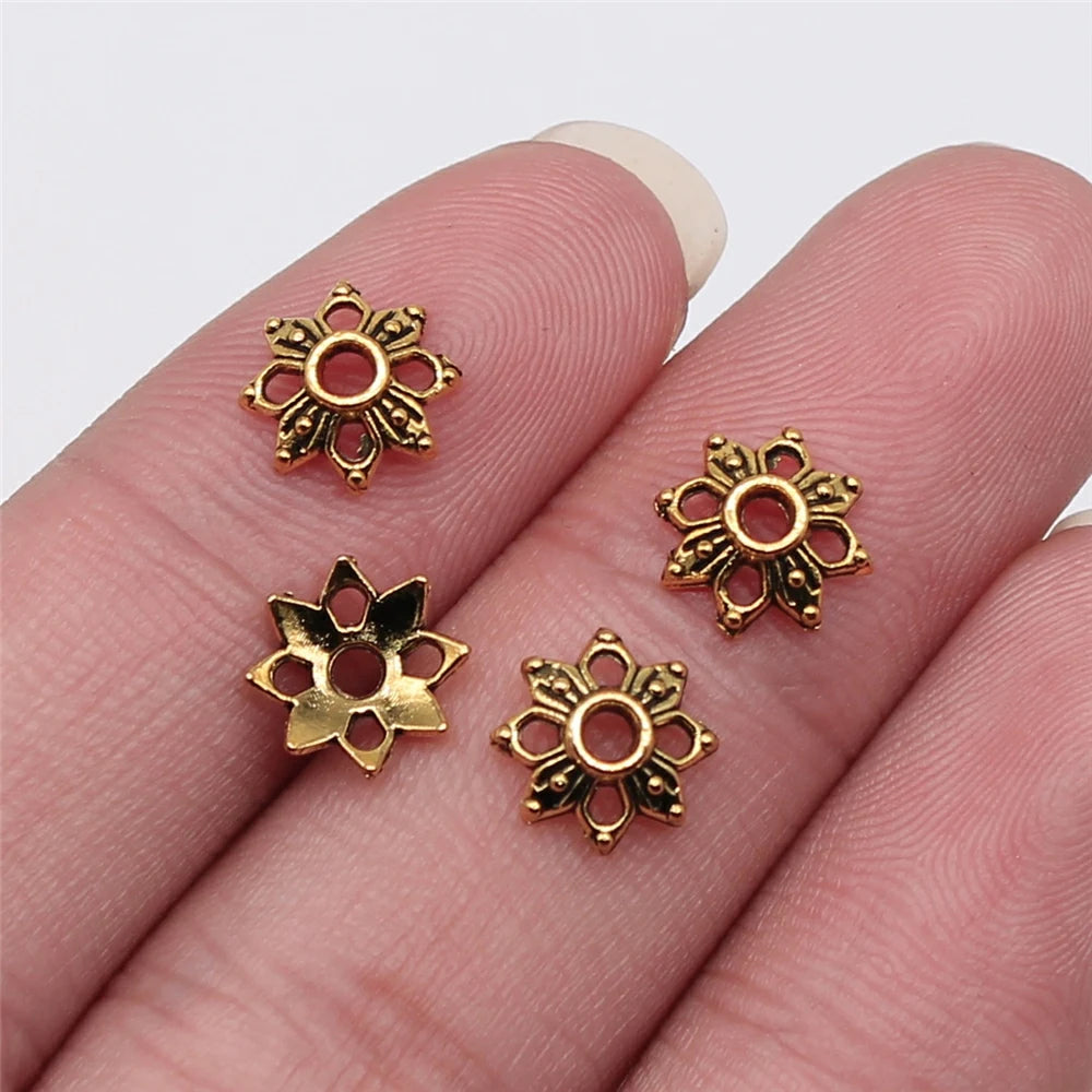 50pcs 9x9mm Bead Caps For Jewelry Making DIY Jewelry Accessories Beads Caps Jewelry Finding