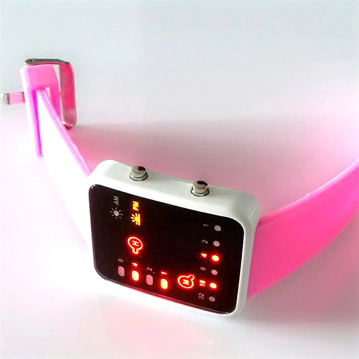 Binary Led Watches Men Watches Fashion Dot Led Digital Electronic Watches Fashion Sports Silicone Watches Couple Watches