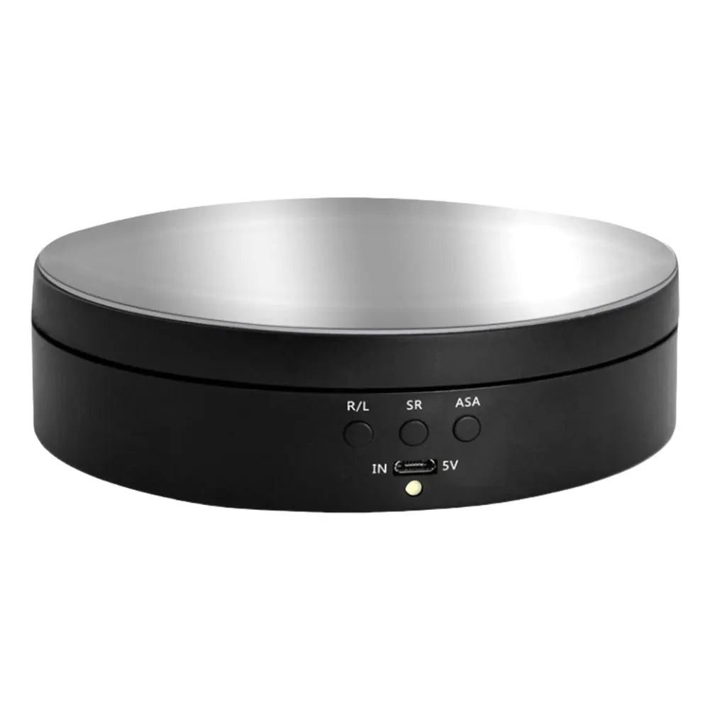 360 Degree Electric Rotating Turntable Three Adjustable Speed Motorized Display Stand for Photography Jewelry Watches