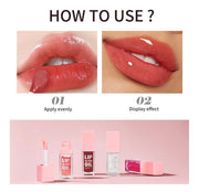 W1 Piece 8.3ml Moisturizing and Volumizing Lip Gloss Oil, Hydrating Lip Glow Oil, Lip Care Beauty Product, Tinted Lip Oil