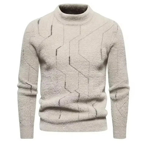 New Imitation Mink Sweater Soft and Comfortable  Fashion Warm Knit Sweater  Men Clothing