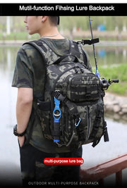 Men Fishing Lure Rod Box Bag Camping Climbing Backpack Hunting Multi-function Military Tactical Men Bags Fishing Shoulder Bag