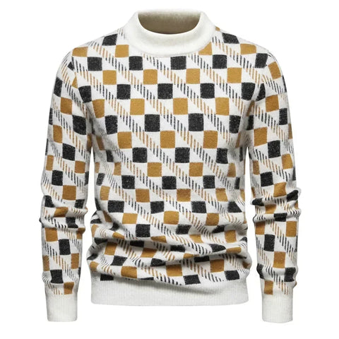 New Imitation Mink Sweater Soft and Comfortable  Fashion Warm Knit Sweater  Men Clothing