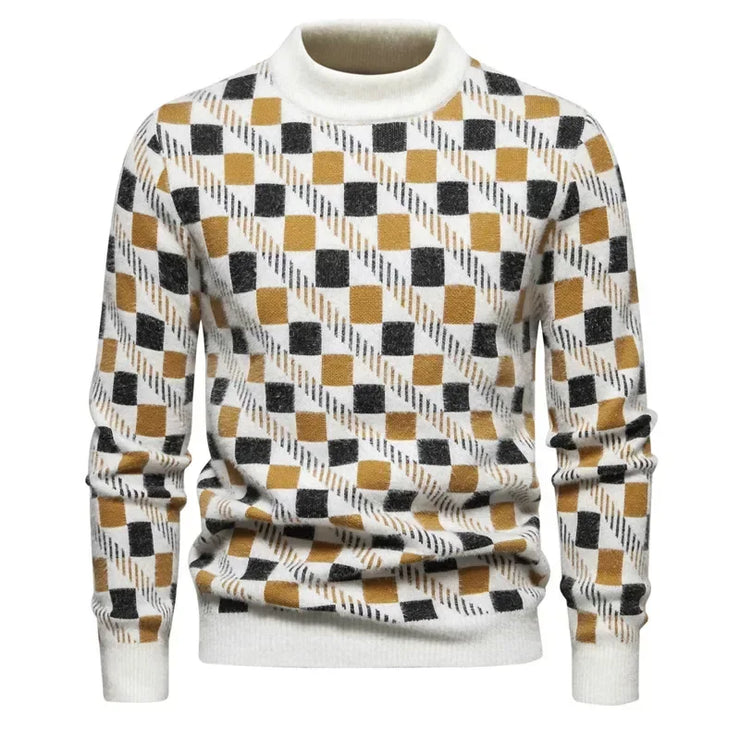 New Imitation Mink Sweater Soft and Comfortable  Fashion Warm Knit Sweater  Men Clothing