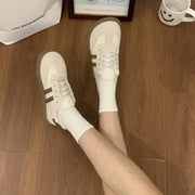 Women's Shoes Autumn New Fashion Casual Shoes College Style Wide Toe Soft Comfortable Flat Shoes Outdoor Casual Sports Shoes2024