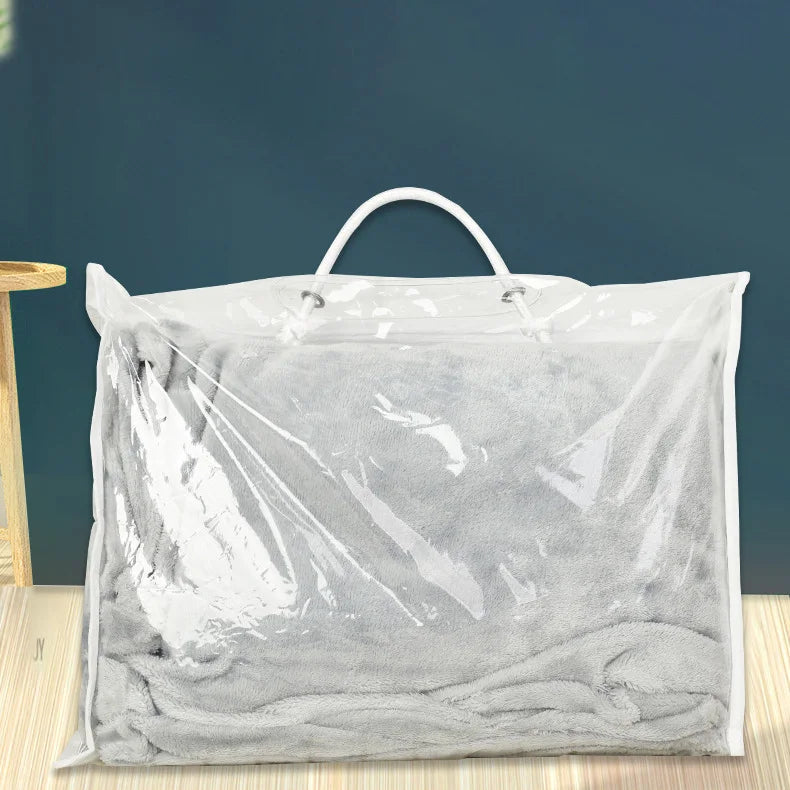 1-8Pcs Quilt Pillow Storage Bags Moving Bedding Packing Bags Transparent PVC Storage Bags Blanket Packing Bags Pillowcase Bags