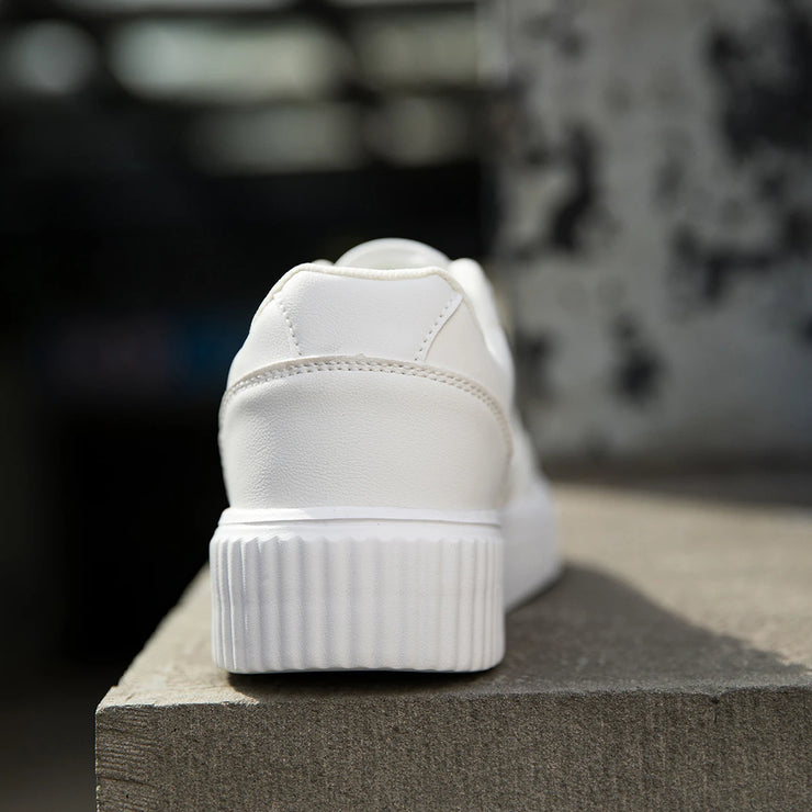 Women Shoes Lightweight Breathable Ladies White Flats Sneakers Party Casual Sports Running Fashion Office Lace-up Details Shoe