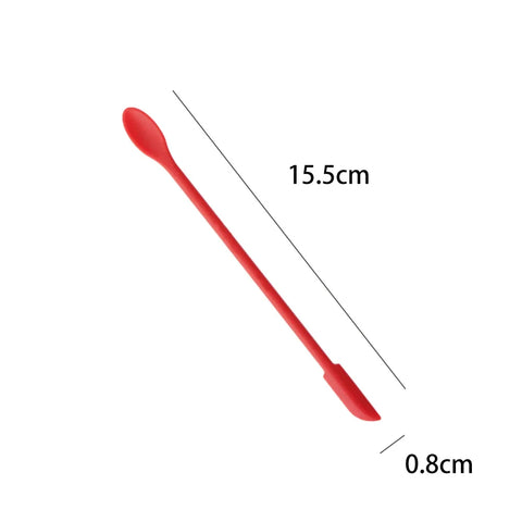 1Pc Silicone Double-End Cosmetic Spoons Odorless Mini Jar Scraper Set for Candle Making, Makeup & Beauty Product Residue Removal