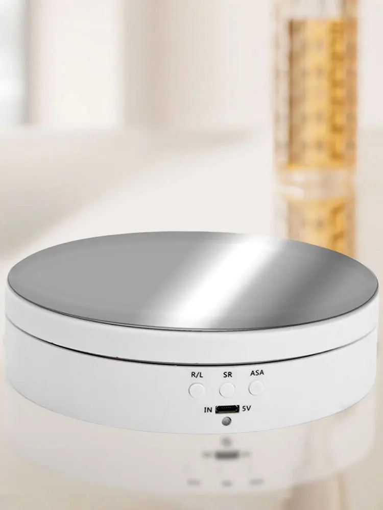 360 Degree Electric Rotating Turntable Three Adjustable Speed Motorized Display Stand for Photography Jewelry Watches