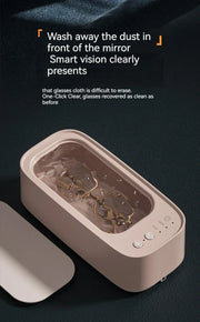 Electric Ultrasonic Glasses Cleaner, 3-Speed Vibrating Machine for Jewelry, Watches, and Contact Lenses
