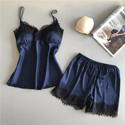 1 set of women's sleepwear set, fashionable V-neck lace sexy sleepwear, sleepwear pants set, new comfortable sleepwear