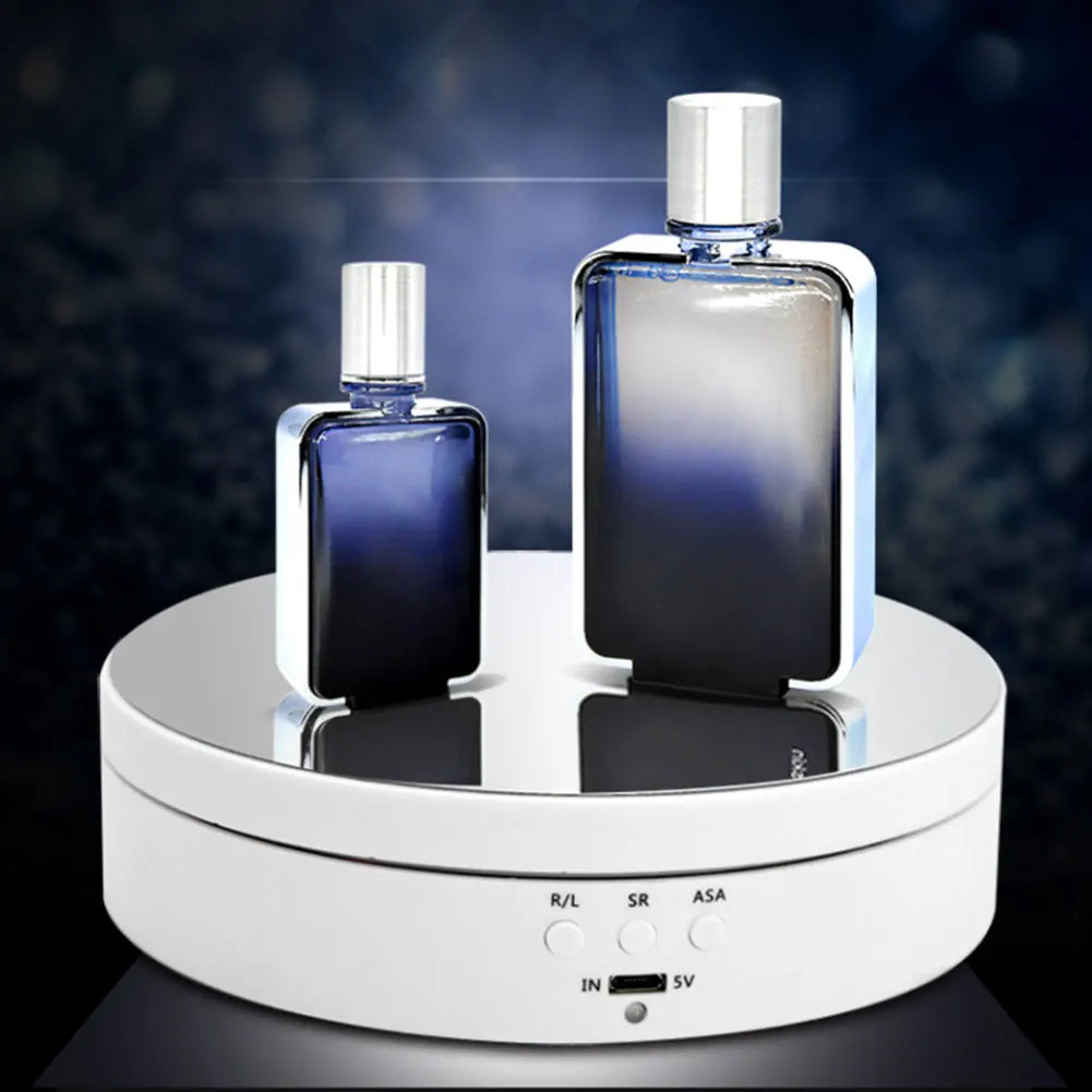 360 Degree Electric Rotating Turntable Three Adjustable Speed Motorized Display Stand for Photography Jewelry Watches