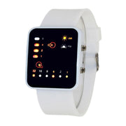 Binary Led Watches Men Watches Fashion Dot Led Digital Electronic Watches Fashion Sports Silicone Watches Couple Watches