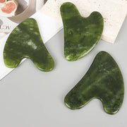 Helu Jade Gua Sha Tool Xiuyan Jade Heart-shape Massager Neck Massage Guasha Beauty Product Skin Care health Tool