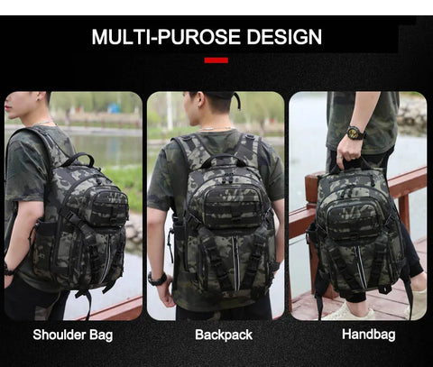Men Fishing Lure Rod Box Bag Camping Climbing Backpack Hunting Multi-function Military Tactical Men Bags Fishing Shoulder Bag