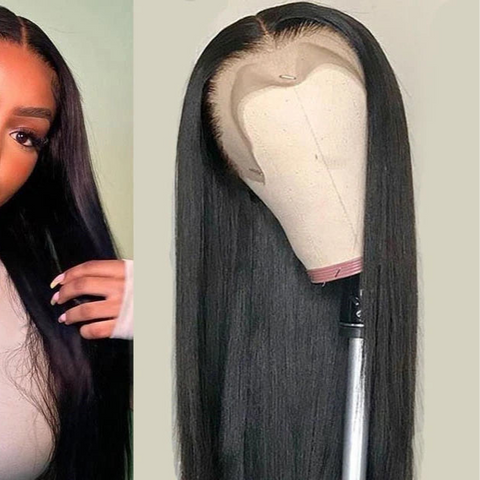 Tuneful 13x6 Lace Frontal Human Hair Wigs Straight 30 Inch Pre Plucked HD Lace Front Human Hair Wigs Glueless Wigs Ready To Wear