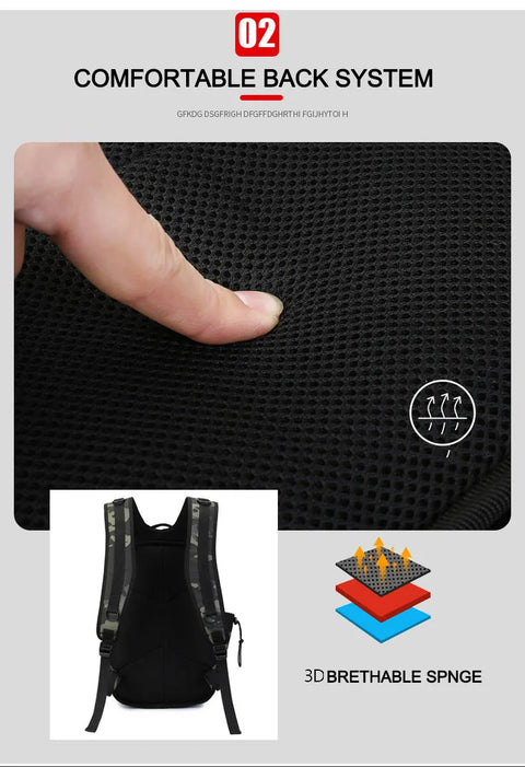 Men Fishing Lure Rod Box Bag Camping Climbing Backpack Hunting Multi-function Military Tactical Men Bags Fishing Shoulder Bag