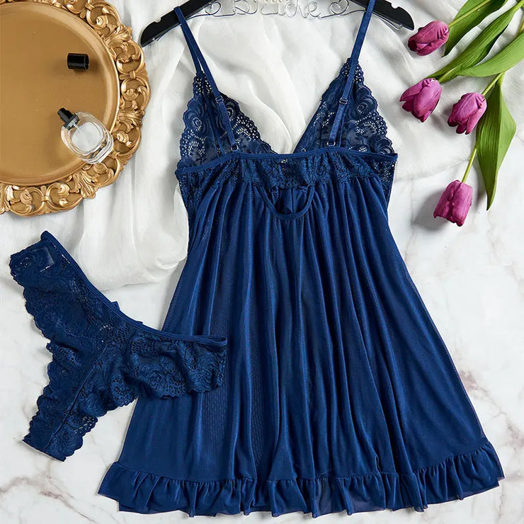 Erotic Underwear Sleepwear Sexy Lingerie Woman Transparent Porno Sexual Clothing Babydoll Underwear Crotchless Sleepwear Pajamas