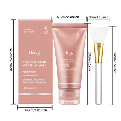 Collagen Peel off Mask Oil-Control Pore Shrinking Blackhead Removal Firming Lifting Moisturizing Brightening Night Wrapping Mask