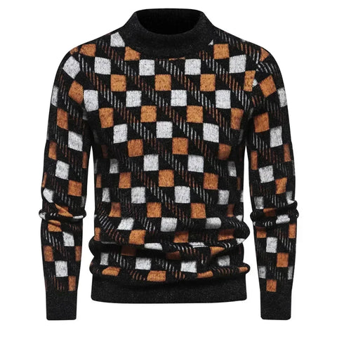New Imitation Mink Sweater Soft and Comfortable  Fashion Warm Knit Sweater  Men Clothing