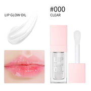 W1 Piece 8.3ml Moisturizing and Volumizing Lip Gloss Oil, Hydrating Lip Glow Oil, Lip Care Beauty Product, Tinted Lip Oil