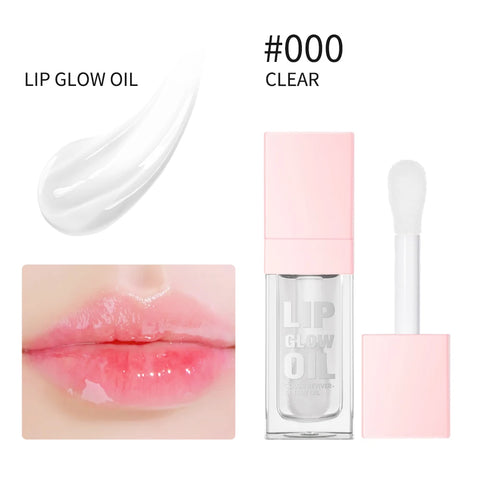 W1 Piece 8.3ml Moisturizing and Volumizing Lip Gloss Oil, Hydrating Lip Glow Oil, Lip Care Beauty Product, Tinted Lip Oil