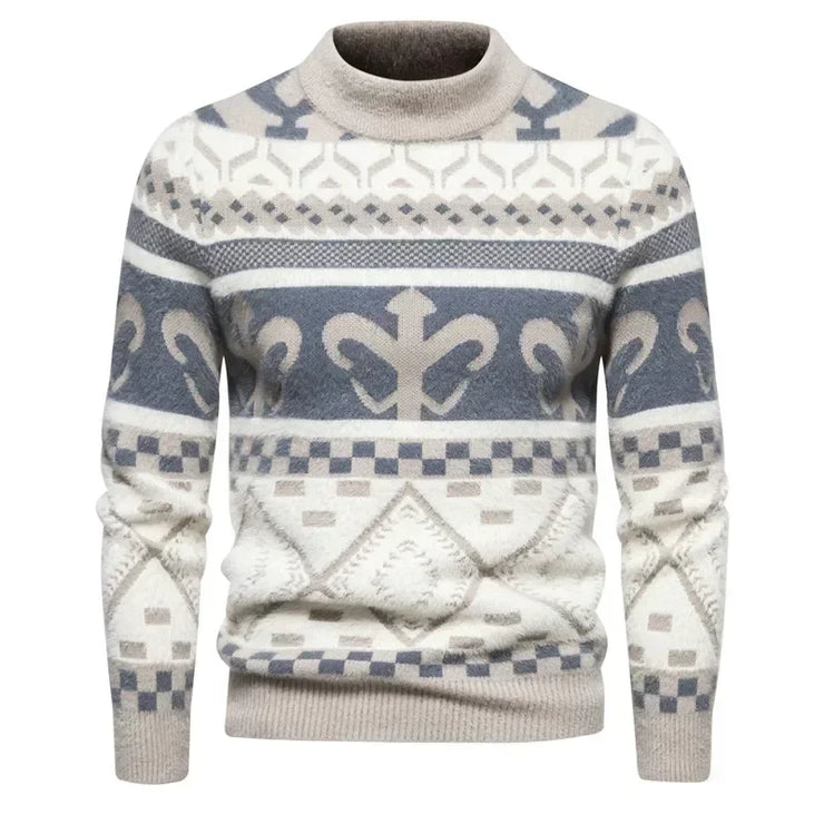 New Imitation Mink Sweater Soft and Comfortable  Fashion Warm Knit Sweater  Men Clothing