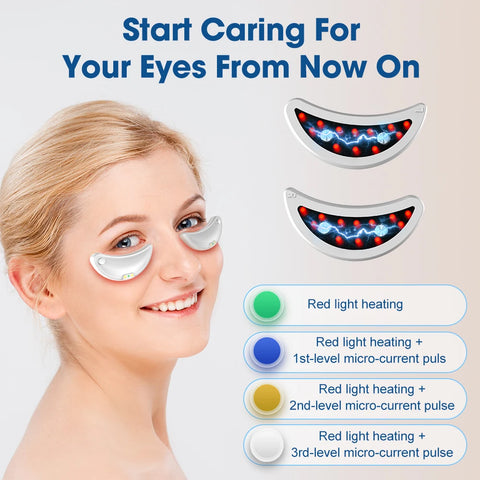 EMS Electric Eye Massager for Women Home Use Beauty Product with Light Therapy for Eye Massage Reduce Fine Lines, Dark Circles