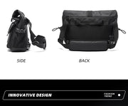 Fashion Casual Men Roll Top Shoulder Messenger Bag Large Size Outdoor Cycling Crossbody Side Bags Male Urban Trend Daypack