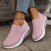 2024 Women Walking Shoes Air Cushion Non Slip Orthopedic Shoes Ladies Platform Mules Breathable Wedge Female Sneakers