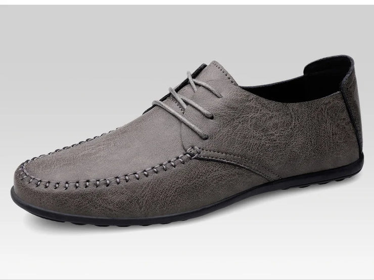 Leather Men Shoes Fashion Formal Men Shoes Moccasins Italian Breathable Male Driving Shoes Black Plus Size 38-47