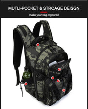 Men Fishing Lure Rod Box Bag Camping Climbing Backpack Hunting Multi-function Military Tactical Men Bags Fishing Shoulder Bag