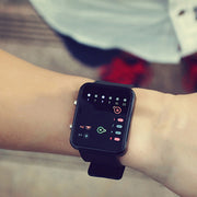 Binary Led Watches Men Watches Fashion Dot Led Digital Electronic Watches Fashion Sports Silicone Watches Couple Watches