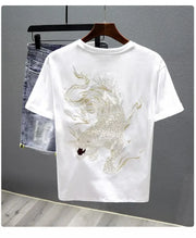 2025 New Summer Embroidered Short-sleeved T-shirt Men Clothing