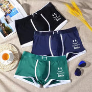 Men's underwear, cotton underwear, boxing underwear, fashionable smile print, boxing sports casual, youth personalized underwear
