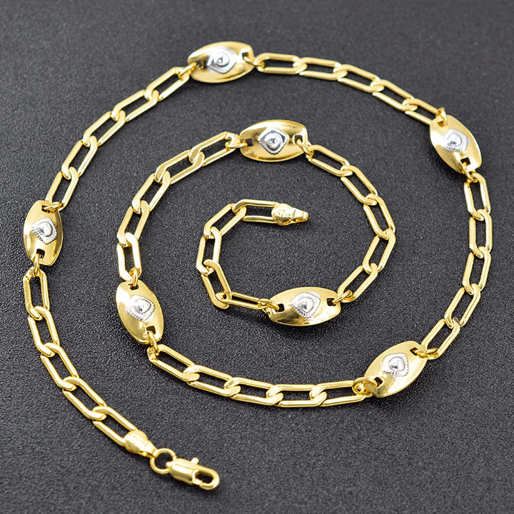 ZEA Dear Jewelry Bohemia Jewelry Link Chain Necklace For Women High Quality Copper Jewelry For Engagement Dubai Jewelry Findings