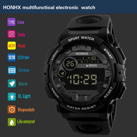 Men Watches Sports Wristwatches Women Teenage Fashion Trends Student Multifunctional Outdoor Electronic Watches