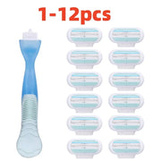 Women's 3-layer safety razor blade for facial/leg/armpit/bikini line beauty hair removal shaver