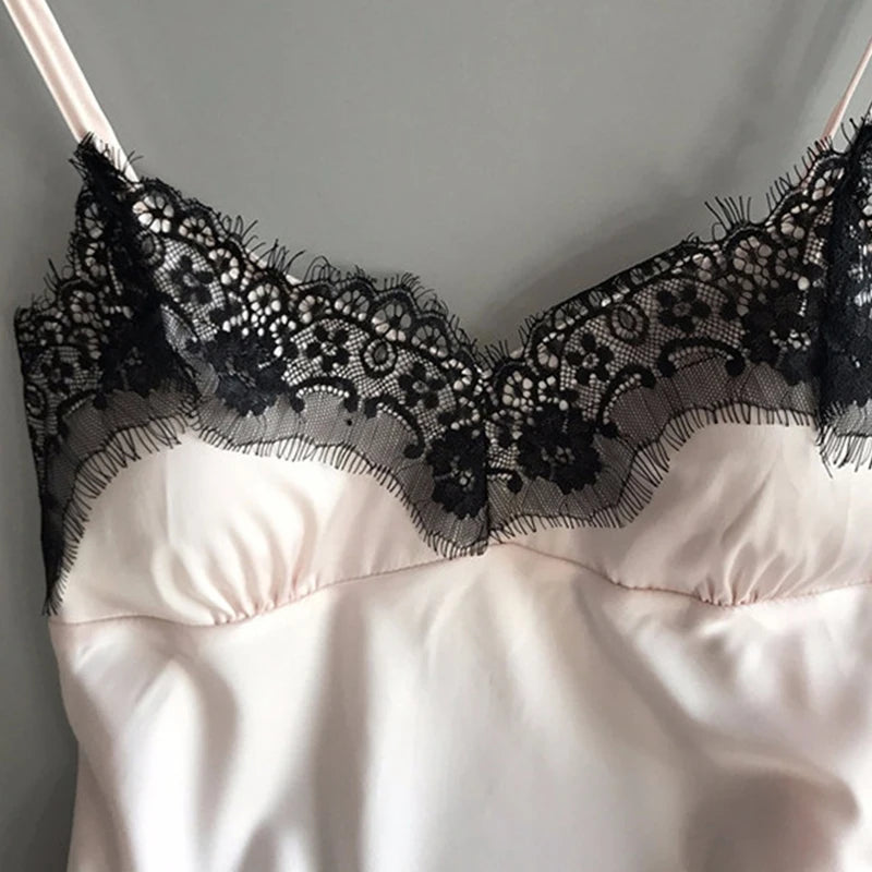 1 set of women's sleepwear set, fashionable V-neck lace sexy sleepwear, sleepwear pants set, new comfortable sleepwear