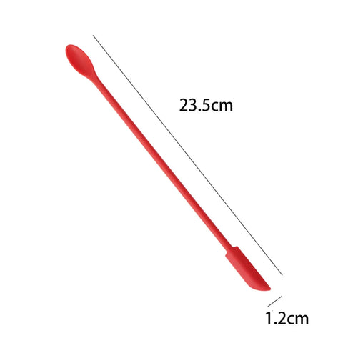 1Pc Silicone Double-End Cosmetic Spoons Odorless Mini Jar Scraper Set for Candle Making, Makeup & Beauty Product Residue Removal