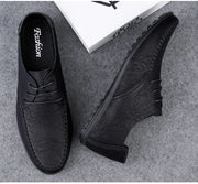 Leather Men Shoes Fashion Formal Men Shoes Moccasins Italian Breathable Male Driving Shoes Black Plus Size 38-47