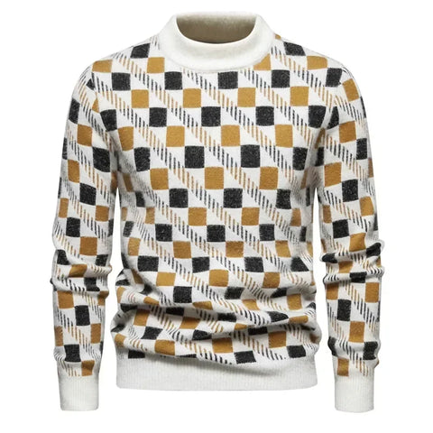 New Imitation Mink Sweater Soft and Comfortable  Fashion Warm Knit Sweater  Men Clothing