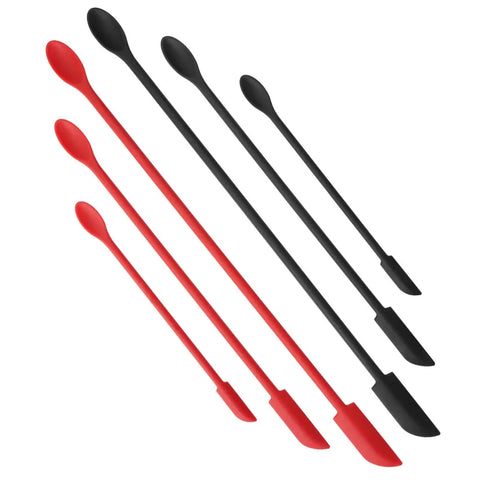 1Pc Silicone Double-End Cosmetic Spoons Odorless Mini Jar Scraper Set for Candle Making, Makeup & Beauty Product Residue Removal