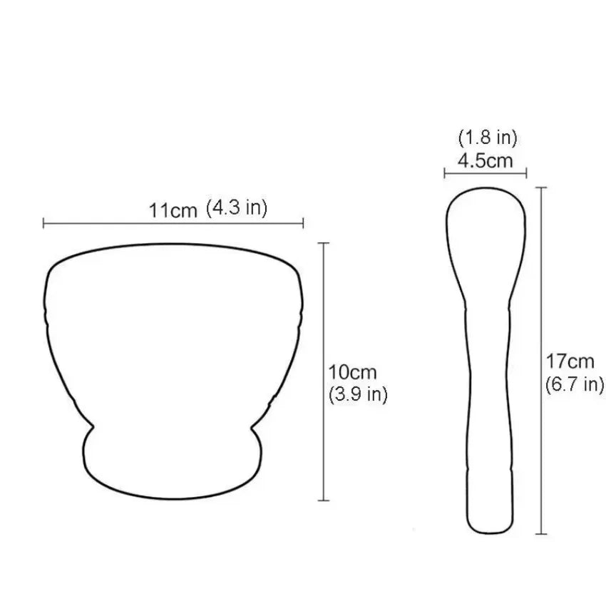 1 Pcs Restaurant Kitchen Tools Resin Setmortar and Pestle Garlic Herb Spice Mixing Grinding Crusher Bowl