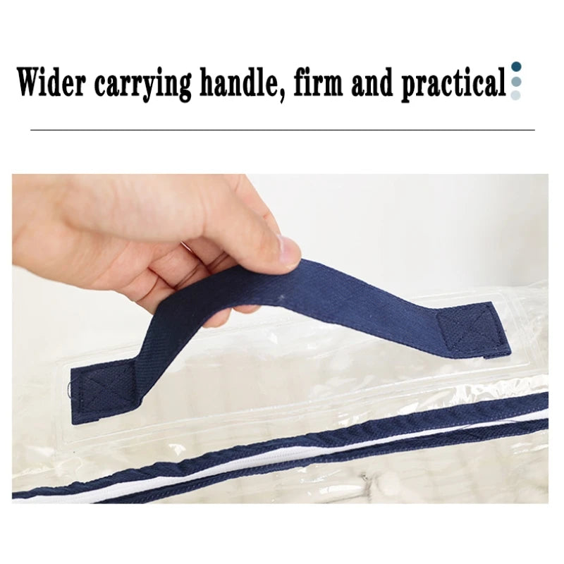 1-8Pcs Quilt Pillow Storage Bags Moving Bedding Packing Bags Transparent PVC Storage Bags Blanket Packing Bags Pillowcase Bags