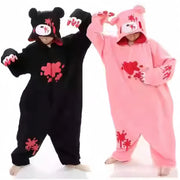 Gloomy Bear Character Peripheral Pink Jumpsuit Winter Sleepwear Home Outfit Kawaii Black Couple Sleepwear