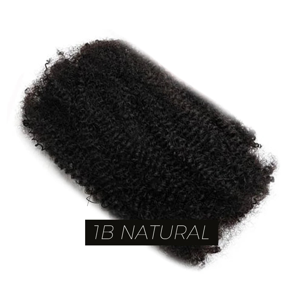 Afro Kinkys Bulk Human Hair for Dreadlock Extensions Loc Repair Braiding Twist Tight Afro Kinky Human Hair for Loc 1Packs 50/30g