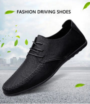 Leather Men Shoes Fashion Formal Men Shoes Moccasins Italian Breathable Male Driving Shoes Black Plus Size 38-47