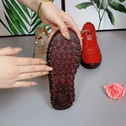 Women  Vintage Breathable Shoes Platform Loafers Lace Up Leather Hollow Slip-On New Fashion Casual Mom Shoe Zapatos Mujer 2024