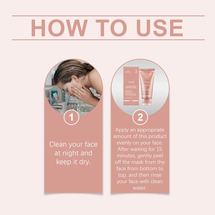 Collagen Peel off Mask Oil-Control Pore Shrinking Blackhead Removal Firming Lifting Moisturizing Brightening Night Wrapping Mask
